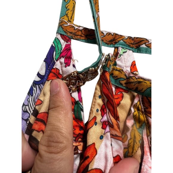 Ranna Gill Anthropologie Bohemian Wide Leg Jumpsuit Womens Medium Floral Pleated - Picture 11 of 16